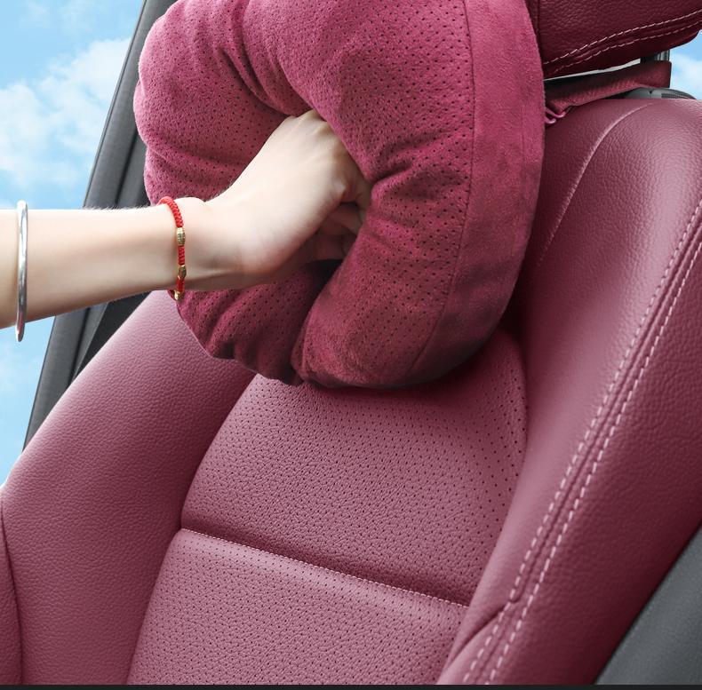 Atmungsaktive Nackenstützen-Kopfstützen aus Wildleder für Jaguar XEL/XFL/F-PACE Autositze