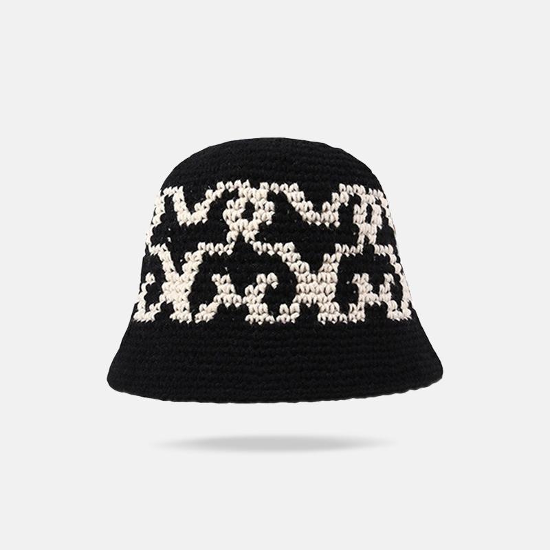 

Универсальный Стиль Шляпа Простота Мужская Женская Теплая Вязаная Шапка-бини Шапки Рыбацкая чёрный