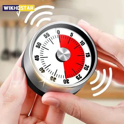Stainless Steel Visual Timer MultiFunctional Mechanical Kitchen Timer 60-Minutes Clock Timer Suitable for Cooking and Learning