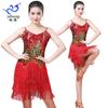 Latin Dance Dress Sequined Fringe Stage Performance Costume Women
