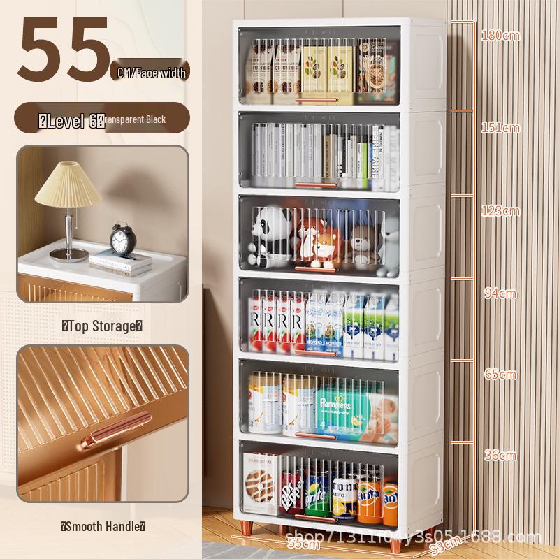 Light Luxury Multi-layer Transparent Storage Cabinet for Toys and Household Use