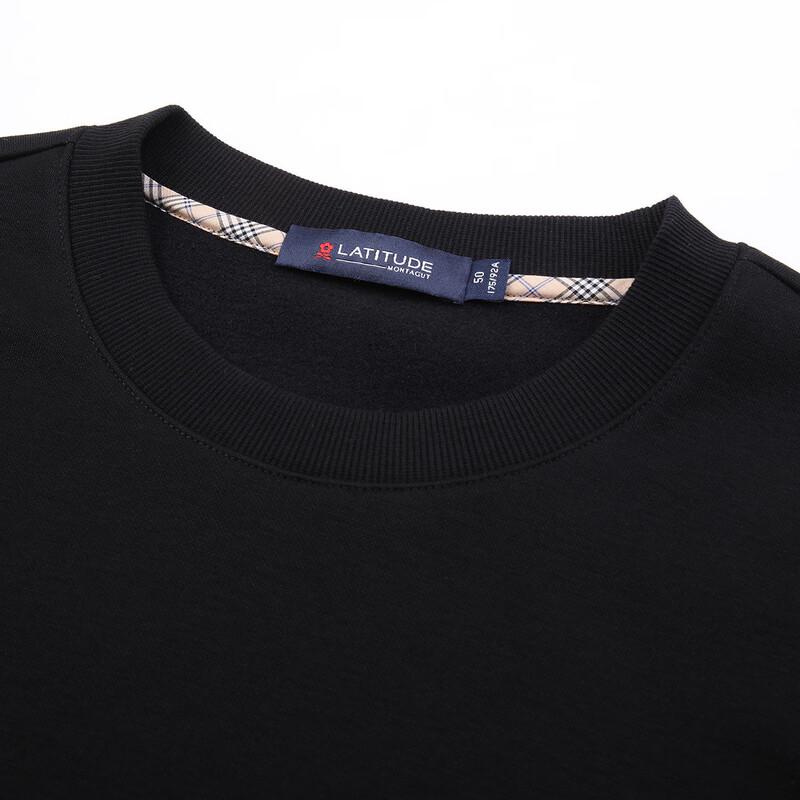 MONTAGUT Men's Fleece-Lined Embossed Long-Sleeve Sweatshirt