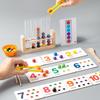 Wooden Montessori Addition And Subtraction Math Toy With Bead Matching For Early Learning