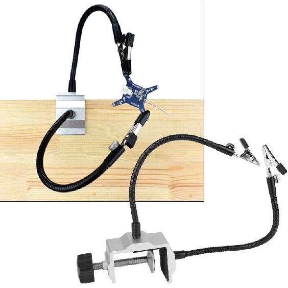 Universal Metal Arm Electric Iron Holder Solder Station Clamp for Soldering, Electronics, and DIY Projects, Flexible Y