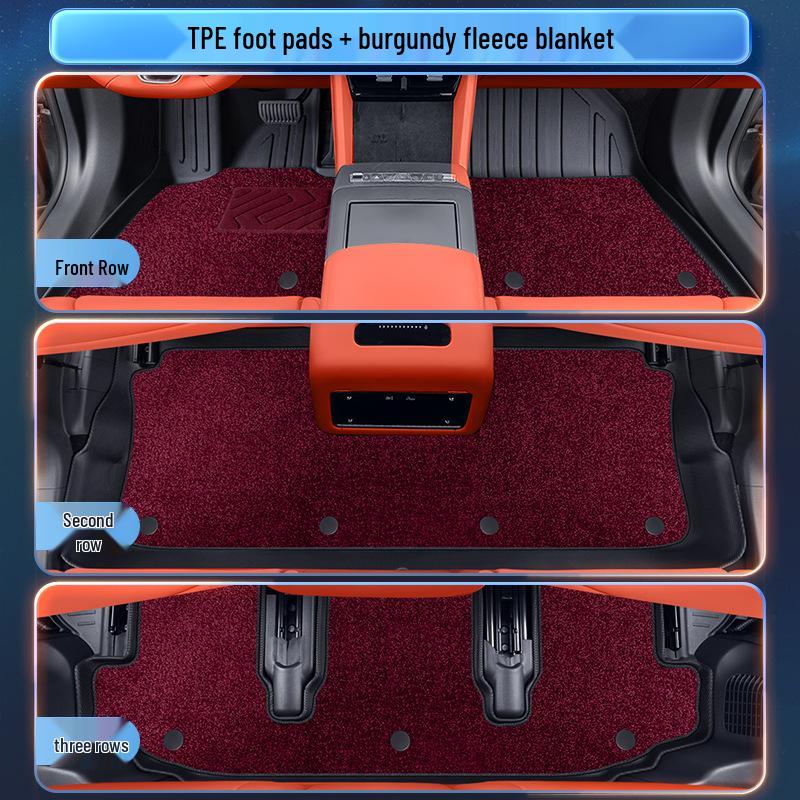 BYD Tang L 2025 Floor Mats TPE Interior Accessories