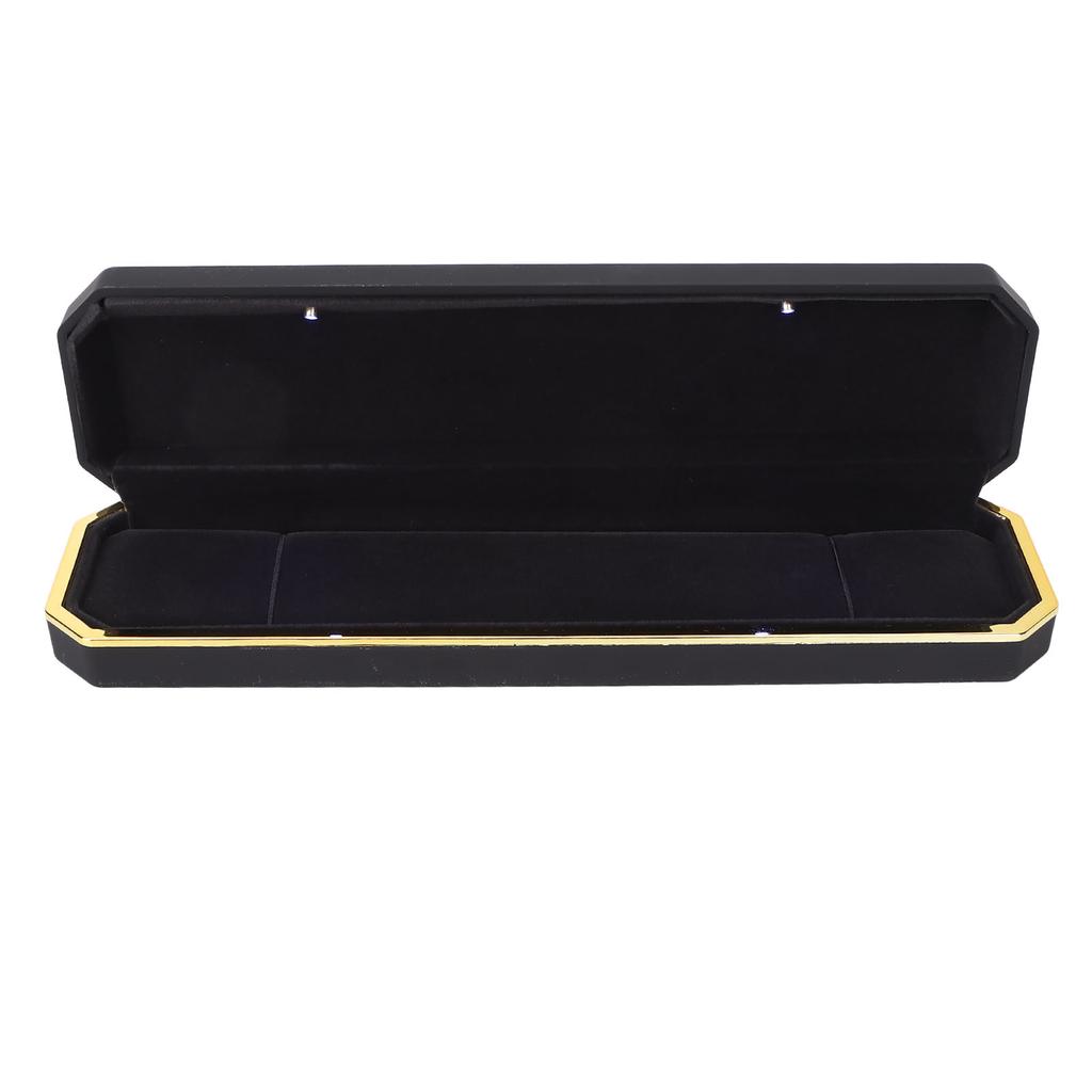 LED Osvětlená Šperkovnice Dárková Prsteny Náramek Podnos Vystavení Úložný Kufřík pro Návrh Zásnuby