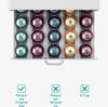 Navaris Capsule Holder Drawer Storage Coffee Capsules Espresso Machine Storage Case Rack Drawer Storage Slim White - - 40.1x23.6x5.8cm