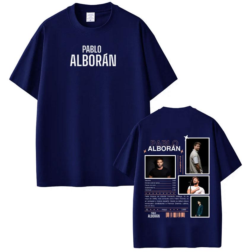 Singer Pablo Alboran Clickbait Album Cover Tshirts Mens Clothing Harajuku Hip Hop Street T Shirt Casual Comfort Loose Tshirts