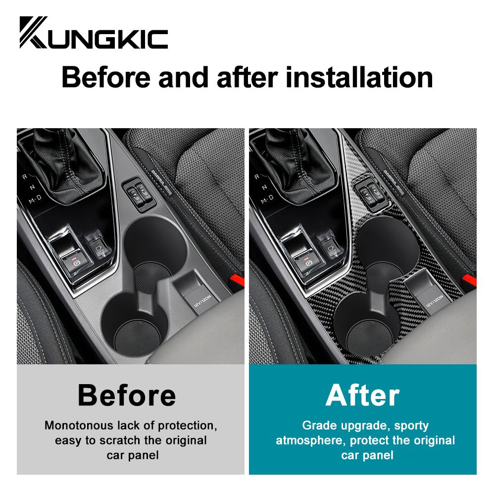 Real Soft Carbon Fiber Sticker For Subaru Crosstrek 2025 For Impreza 2025 Central Control Cup Panel Cover RHD LHD Interior Trim