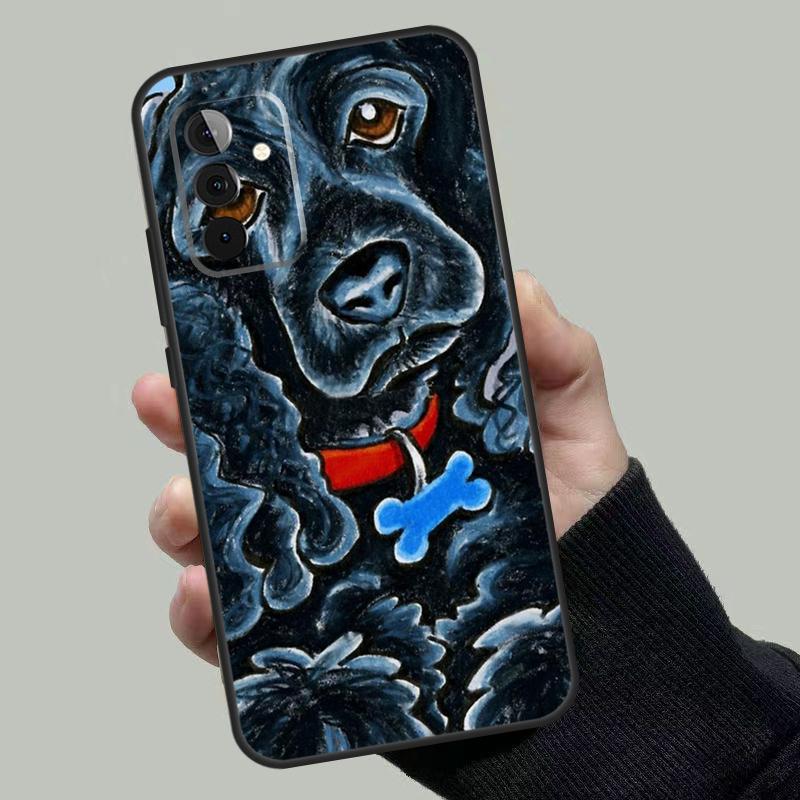 Cartoon Cocker Spaniel Case For Samsung Galaxy A54 A53 A52 A34 A32 A72 A13 A23 A14 A33 A12 A22 A71 A51 Phone Cover