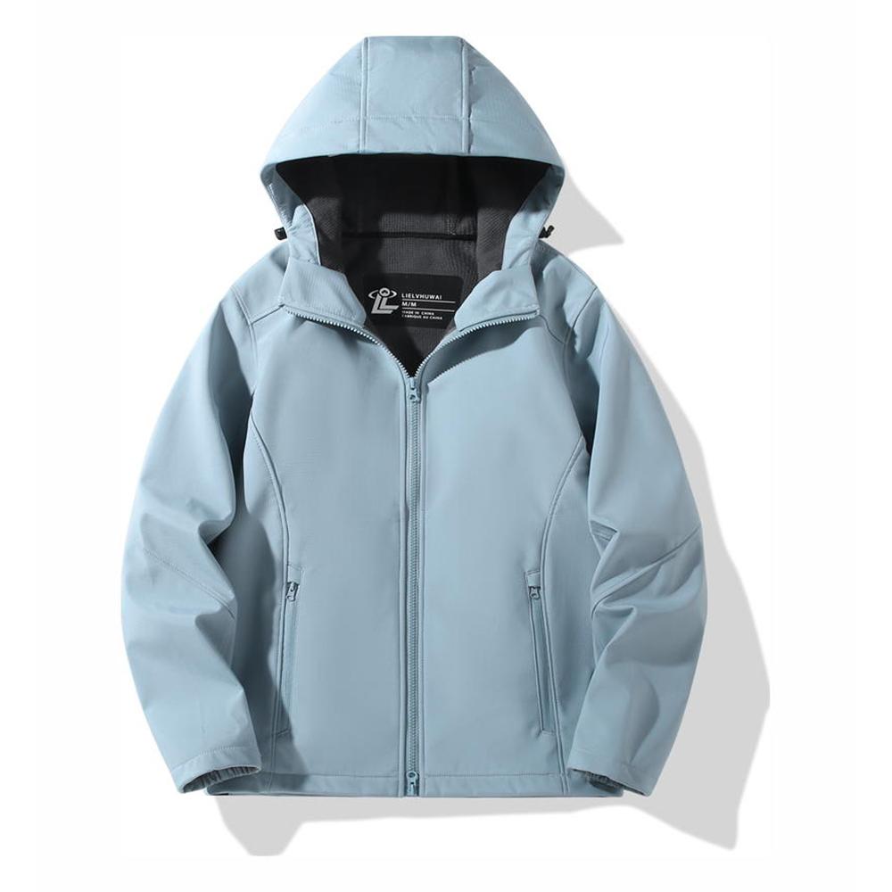 Autumn Winter Lightweight Hooded Soft Shell Jacket, Fashion Warm Jacket for Male Female, Couples Coat Windproof Waterproof Outdoor Business Leisure