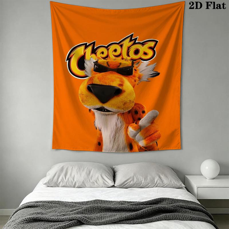 Chester Cheetah Wall Tapestry Aesthetic Wall Hanging Printed Fabric Blanket Decorative Tapestries for Bedroom Living Room Home Decor
