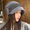 Korean Retro Autumn and Winter Hat for Women with Big Head Circumference Showing Face Small Knitted Loose Wool Hat Casual and Versatile Bag Head Hat
