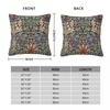 William Morris Floral Crafts Square Pillowcase Polyester Linen Velvet Printed Zip Decorative Car Cushion Cover 45X45