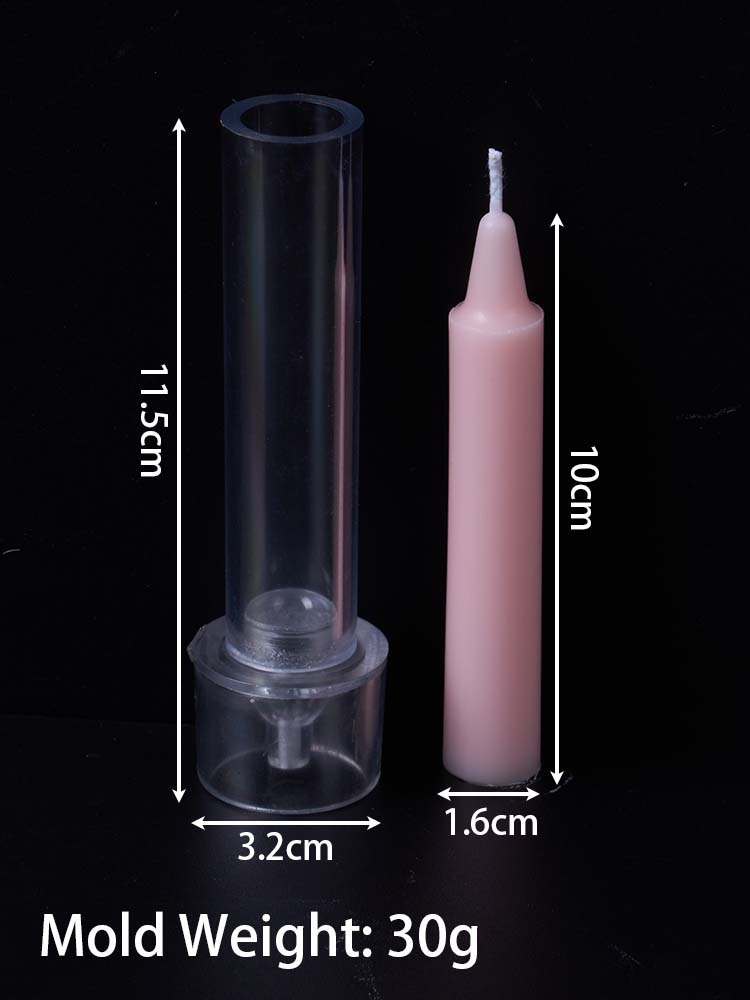 

Stripe Cylindrical Rod Candle Mold DIY Dinner Ornaments Gear Peaked Aromath Candles Crafts Making Acrylic Plastic Molds Kit