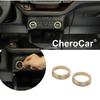 2pcs Gold Car Air Condition Switch Knob Trim Ring For Ford Bronco Sport +