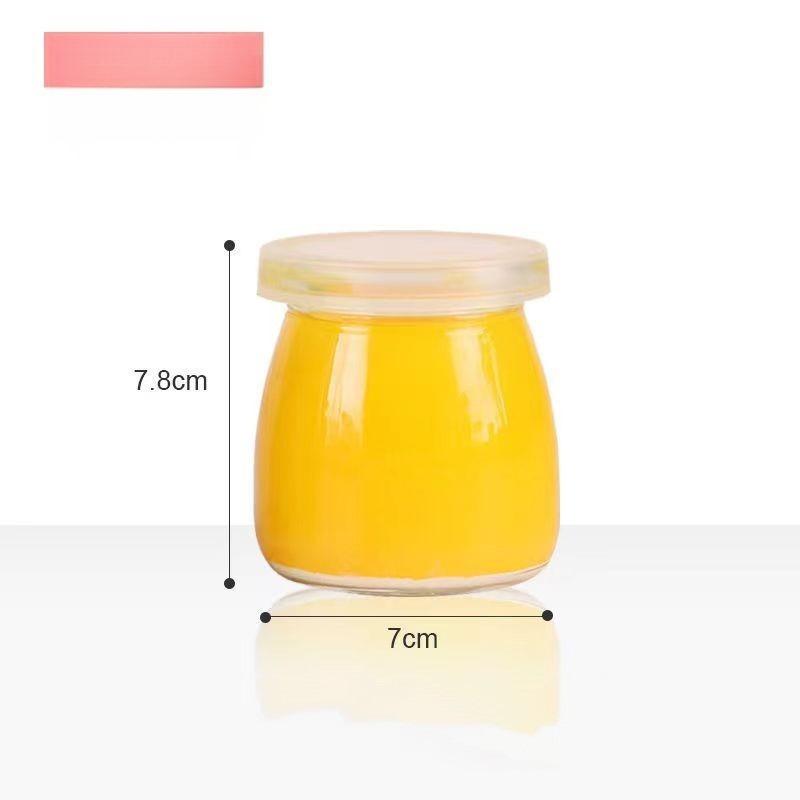 2026 New 100/150/200ml Glass Pudding Bottle Yogurt Cup with Lid Creative Jelly Bottle Oven Heat Resistant Food Pudding
