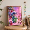 Disney Stitch Christmas Oil Painting Hand Painting Coloring Painting Handmade Diy Home Decoration Gift