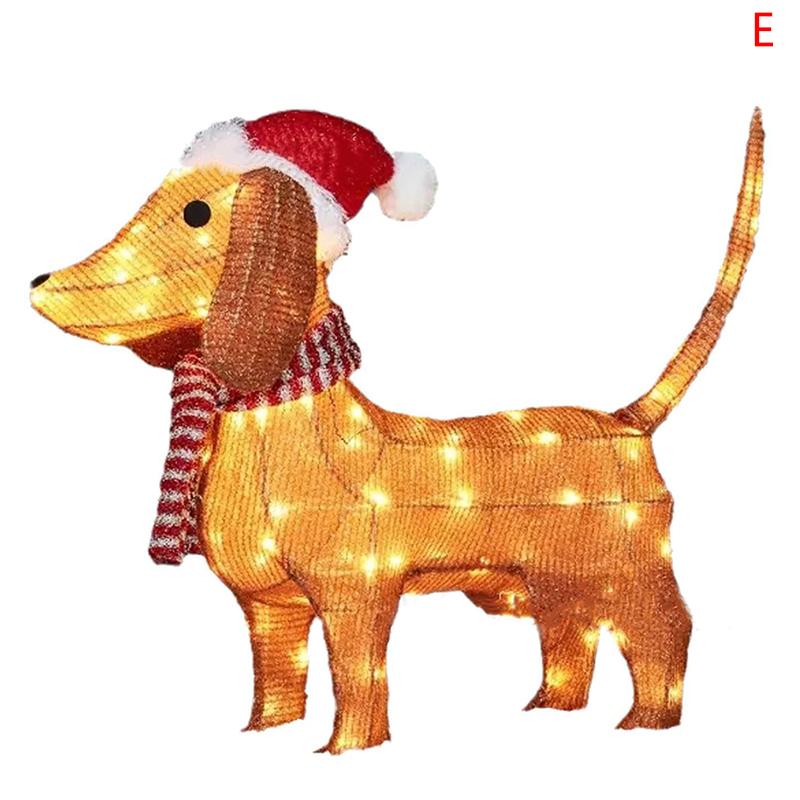

Christmas Decorations Outside Light-Up Animals,Dog,Deer,Santa Clausoutside Christmas Decorations,Outdoor Christmas Statue Garden E