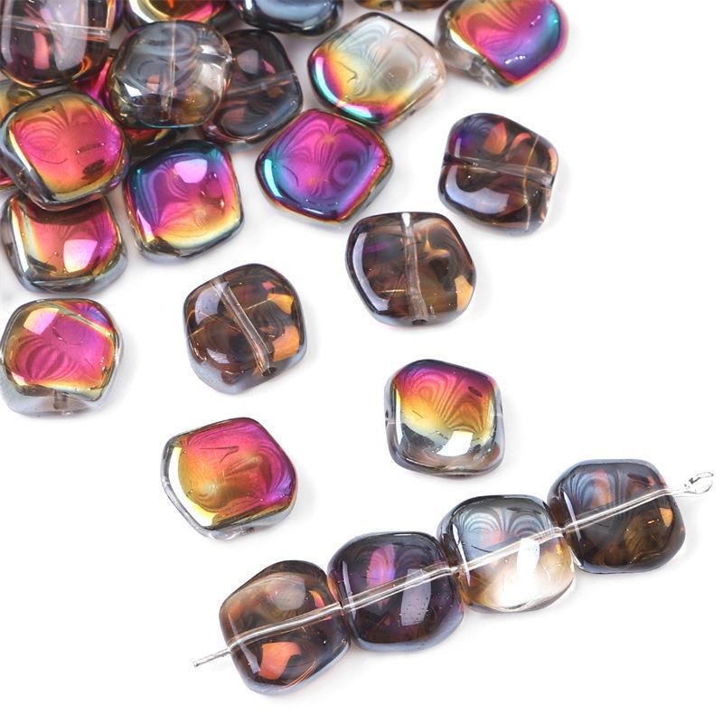 Iridescent Glass Crystal Beads for DIY Hairpin & Necklace Crafting