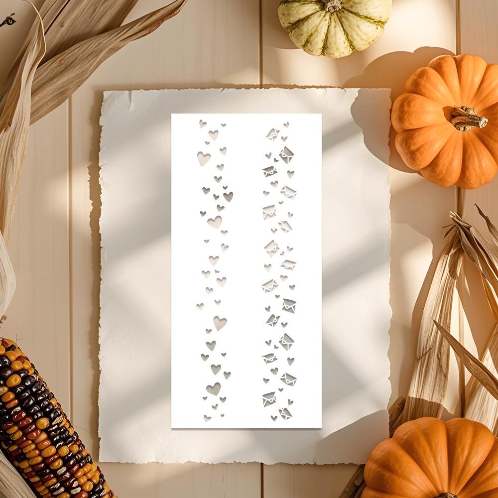 Love Heart Email Pattern Painting Stencil for DIY Crafting and Decoration