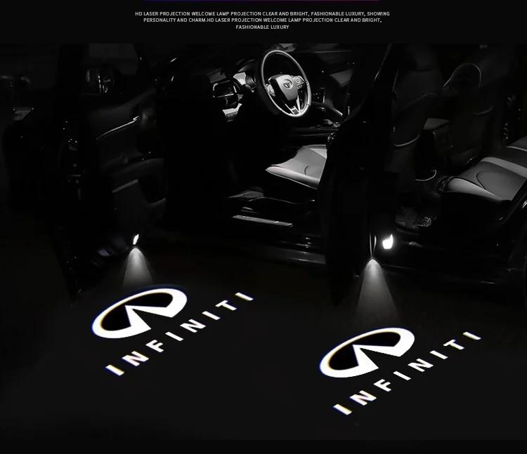

2PCS Led Car Door Light Courtesy Laser Projector Logo For Infiniti Q50 Q70 QX50 M37 FX35 FX37 Q60 G37 FX50 EX35 EX37 QX70 QX80