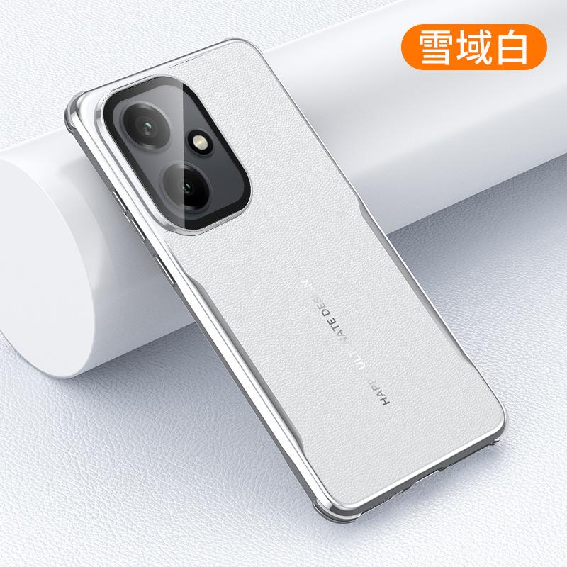 Applicable To Honor 111pro Mobile Phone Case Plain Leather Lens Holder Honor 111 All-inclusive Anti-drop New Protective Cover Tide