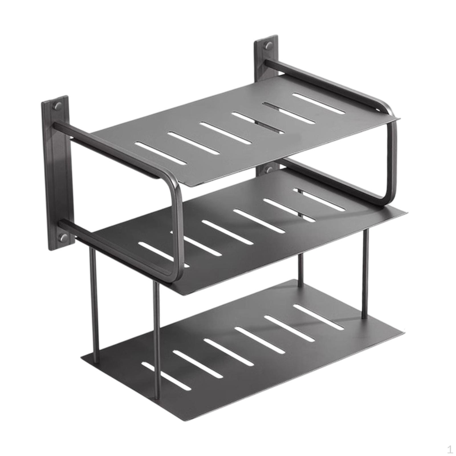 

3-слойная полка для проектора, настенный органайзер, подставка для маршрутизатора, практичный ящик для хранения серый