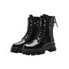 Zhao Liying has the same medium tube thick-soled versatile Martin boots for women's versatile British wind locomotive boots thick-soled short boots t