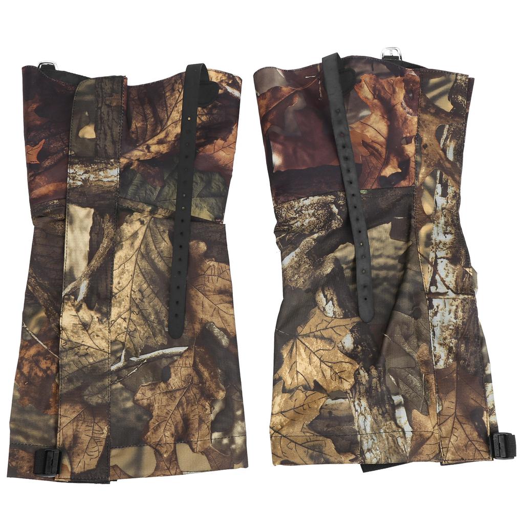 Sada 2 ks Venkovní vodotěsné návleky na boty do sněhu Camouflage Vysoké kryty na nohy pro kempování Sušené listy Camouflage (XL)