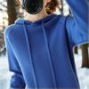 Hooded sweater hoodie inner knit sweater casual large size hooded sweater