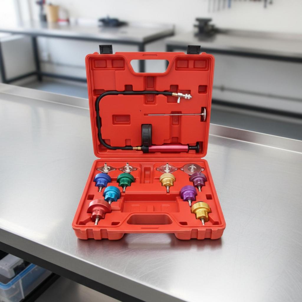 Radiator Pressure Leak-Testing Tool Kit Complete Cooling System Tester