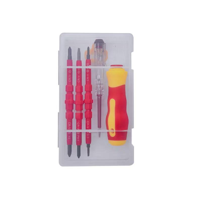 5-in-1 Insulated Electrician Screwdriver Set - Flathead, Phillips, Star Shapes