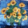 2015 Square Polyester Silk Scarf New Sunflower Pattern 90*90cm Ladies' Satin Sqaure Scarves Printed New Style Women Headscarf