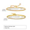 Stacking Bracelet, Gold Color Adjustable Link Chain Bracelet Set, Minimalist Women Waterproof Jewelry