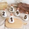 Mori Girl Cream Felt Birthday Hat for Children's 1st Birthday Photoshoot