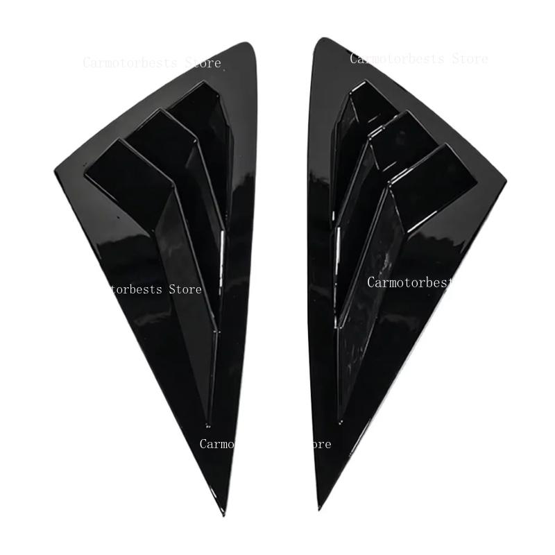 Car Side Window Louver For Hyundai Verna Accent Solaris Sedan 2018-2022 Car Rear Window Shutter Cover Spoiler Glossy Black