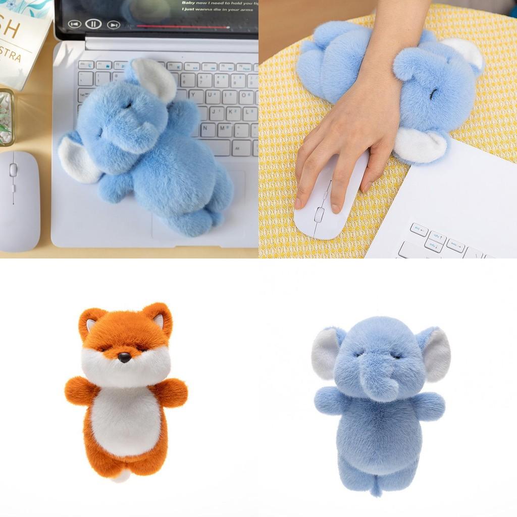 Penguin Cartoon Plush Wrist Rest Cushion With Short Material For Desk Support