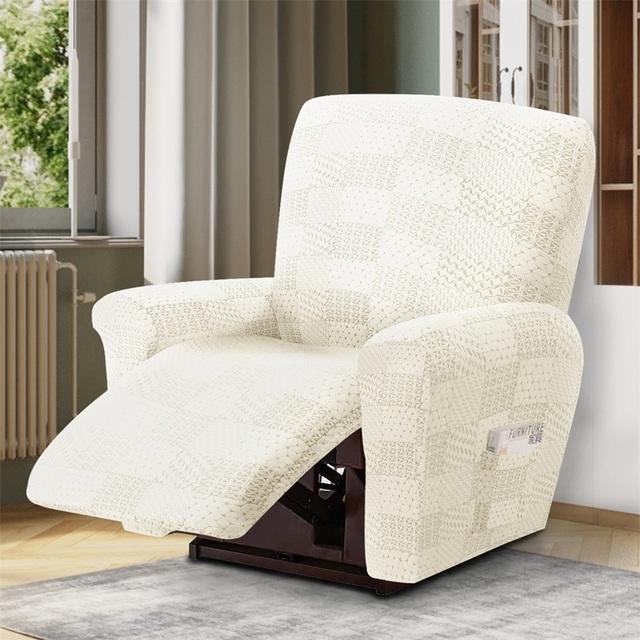 1 3 Seat Elastic Recliner Sofa Cover For Living Room Jacquard Lazy Boy Chair Covers Split Non Slip Armchair Cover Sofa Slipcover
