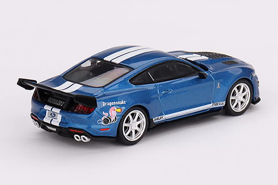 TrueScale Miniatures MINI GT 164 Shelby GT500 Dragon Snake Concept Ford Performance Blue Vänsterstyrd Färdig produkt