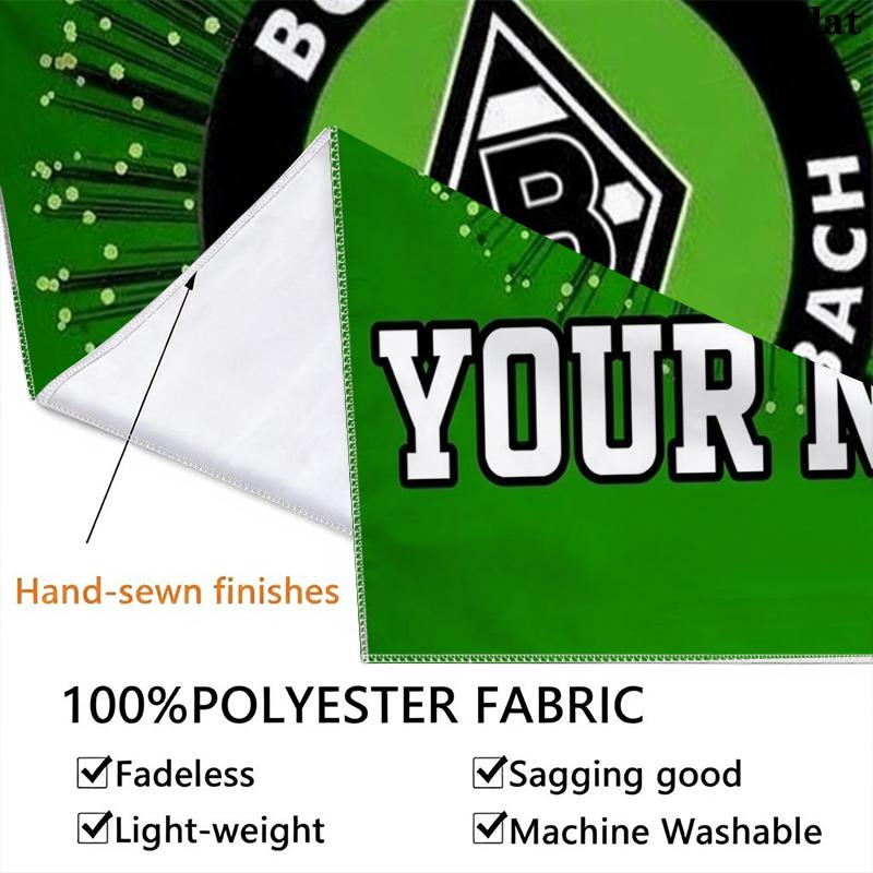 Custom Name Vfl Gladbach Wall Tapestry Aesthetic Wall Hanging Printed Fabric Blanket Decorative Tapestries for Bedroom Living Room Home Decor