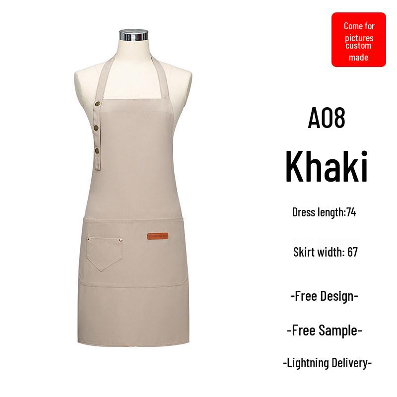 Men's Waterproof Oil-proof Logo Print Kitchen Apron for Home & Commercial Use