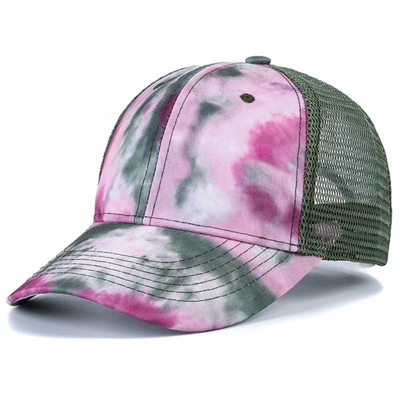 Nouă Moda Femei Tie Dye Cap Multicolor Iregular Print Baseball Cap Femei Outdoor Streetwear Summer Caps Palarii