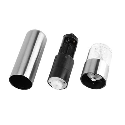 Moedor de pimenta elétrico de cozinha de aço inoxidável sem fio com bateria ajustável moinho de sal