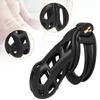 Men's Resin Nylon Chastity Belt Set with 4 Cock Penis Rings Sleeve Lock Cobra Cock Cage with Keys Male Extreme Bondage Sex