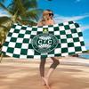Green Football Club Emblem Printed Microfiber Beach Towel, Soft And Absorbent, Quick-Dry, Ideal for Summer Travel, Beach Essential, Swimming Pool