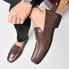 Fashion Luxury Brand Handmade Loafers Hombre Men's Business Low Heeled Leather Shoes High-quality Genuine Leather Formal Wedding Shoes