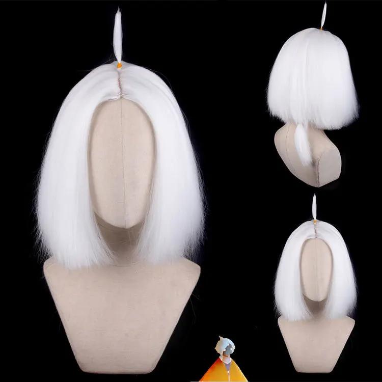 Sky Light Awaits Parrucca Personaggio Anime Cartone Animato Cosplay Lolita Capelli Bianchi Figli della Luce Daleth Costume di Halloween