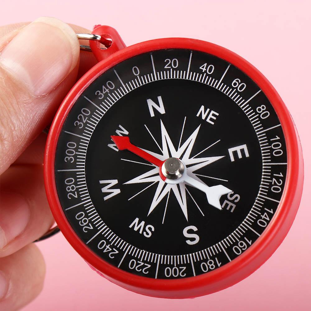 Hiking Pocket Compass Keychain Climbing Navigation Tools Mini Compass Pendant Hanging Accessory