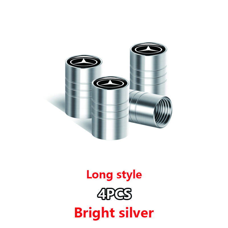 CRH1 4Pcs Styling Wheel Tire Valve Air Stem Cap Duust Covers For Mercedes Benz W210 W176 AMG CLS CLE CLA GLA GLB GLS Class A GLE W222